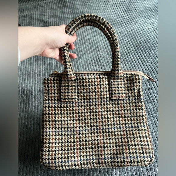 J. Crew Tan and Black Houndstooth Mini Bag - Picture 2 of 8